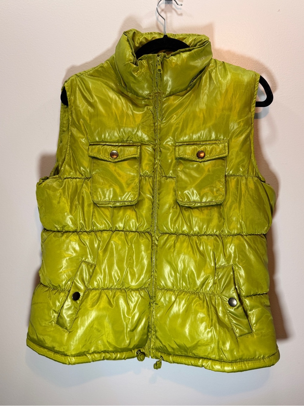 Women’s Puffer Vest Jacket - Lime Green